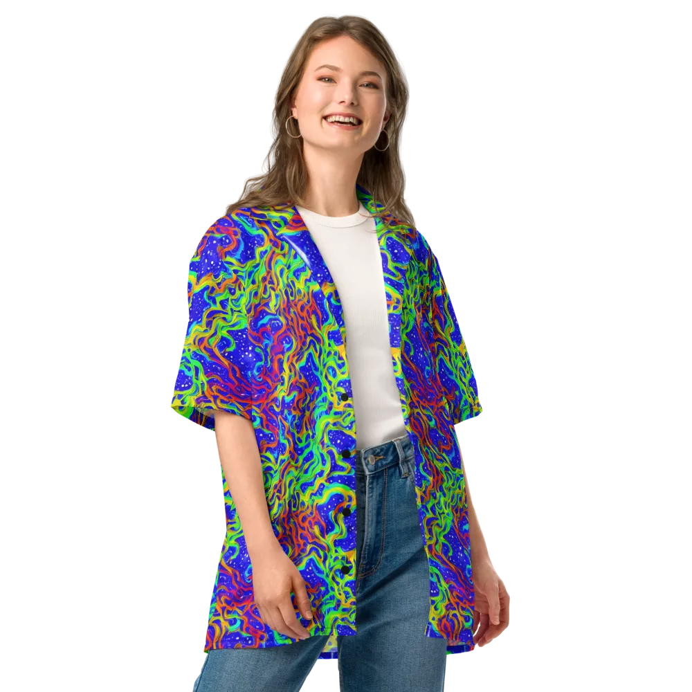 Cosmic Liquefaction on Button Shirt — Front