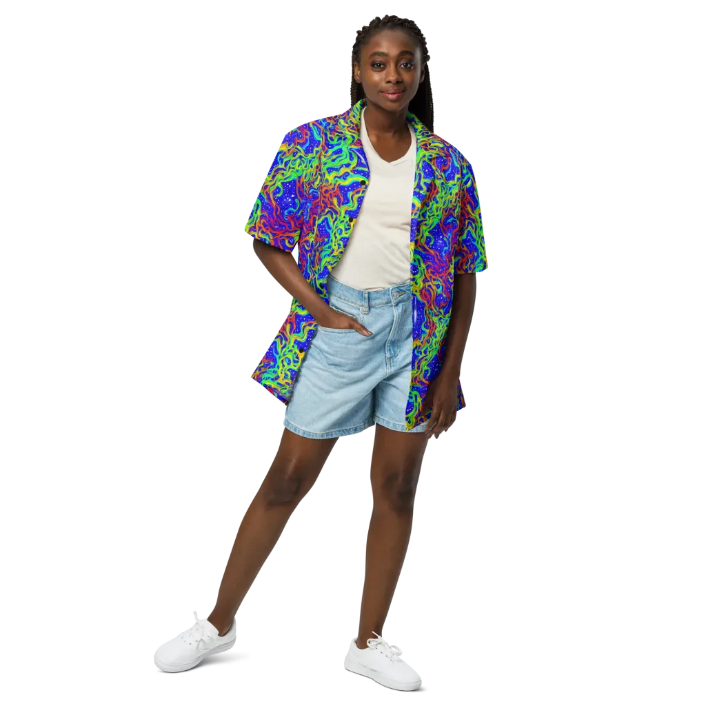 Cosmic Liquefaction on Button Shirt — Front
