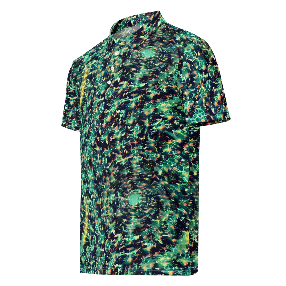 Neon Canopy on Men's Slim Fit Polo Shirt — Left Front