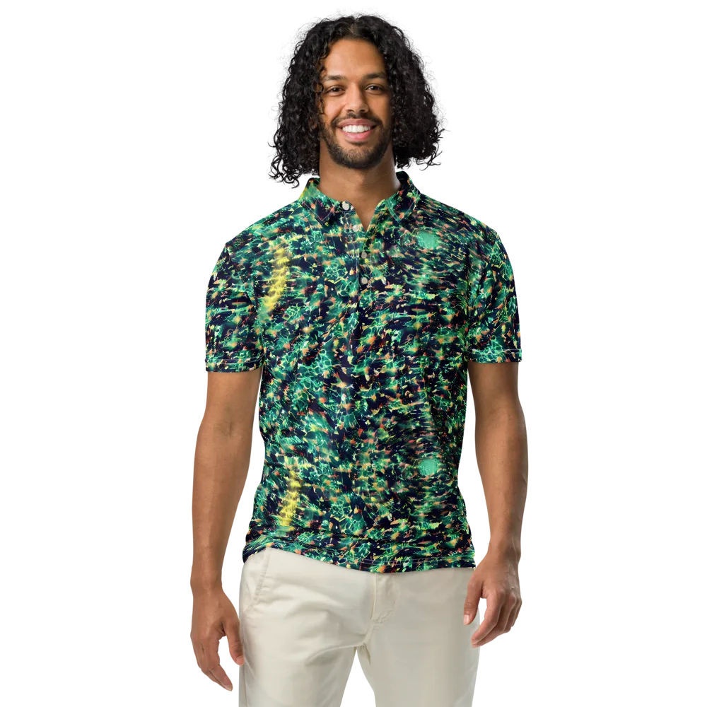 Neon Canopy on Men's Slim Fit Polo Shirt — Front