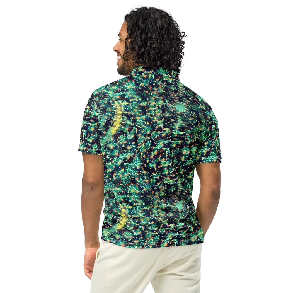 Neon Canopy on Men's Slim Fit Polo Shirt — Back