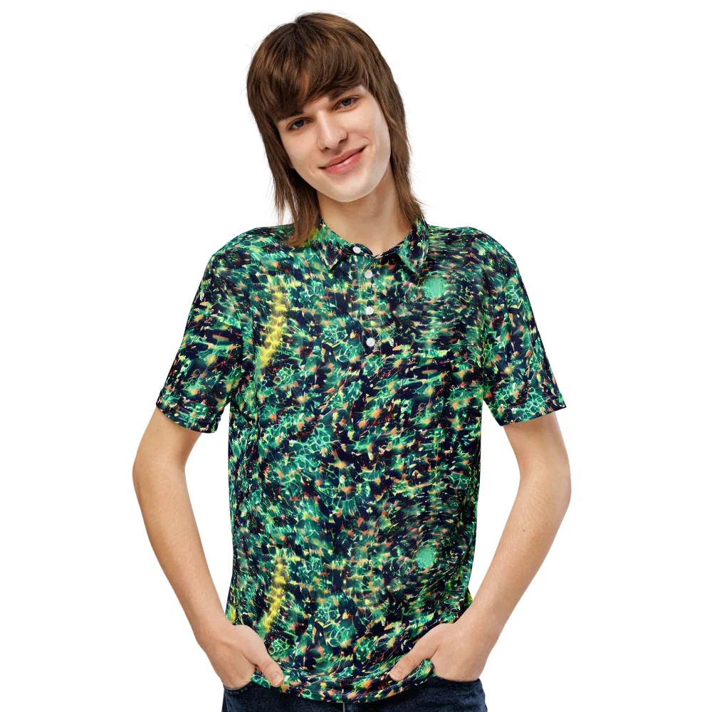 Neon Canopy on Men's Slim Fit Polo Shirt — Front