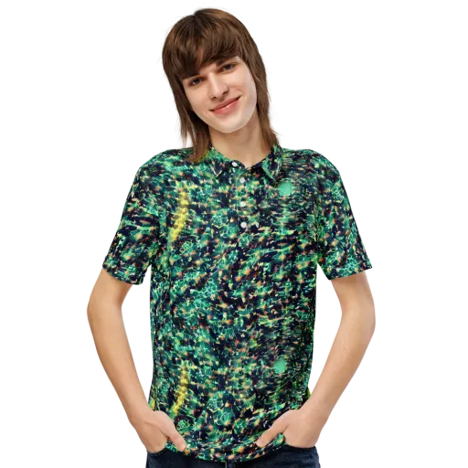 Neon Canopy on a Men's Slim Fit Polo Shirt