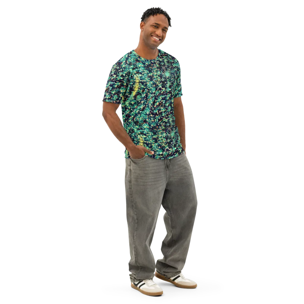Neon Canopy on Men's Cotton Crew Neck T-Shirt — Right Front