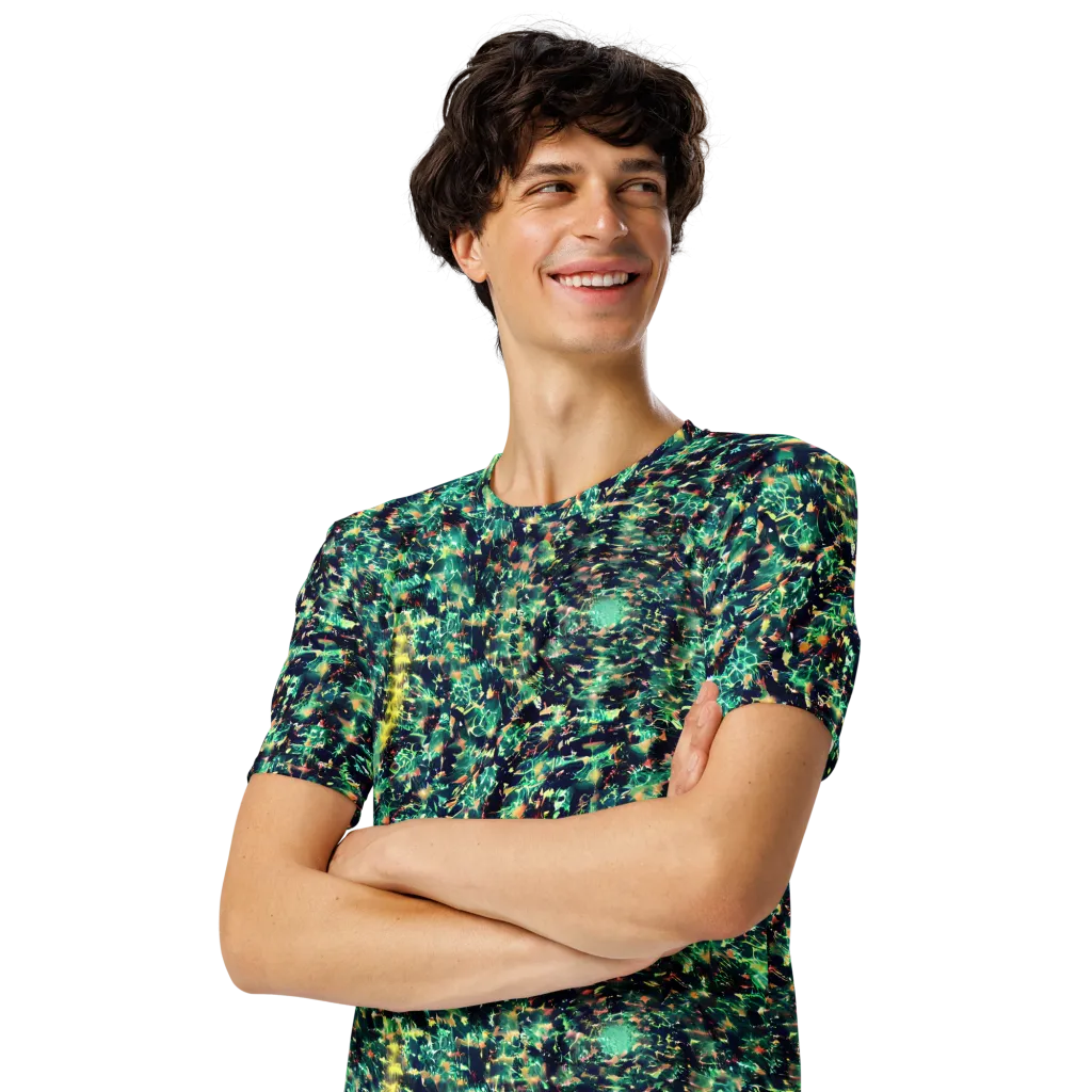 Neon Canopy on Men's Crew Neck T-Shirt — Left Front