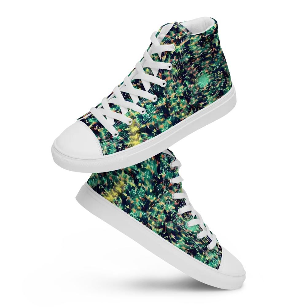 Neon Canopy on Men's High Top Canvas Shoes — Front
