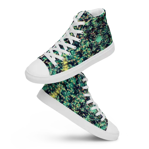 Neon Canopy on a Men's High Top Canvas Shoes