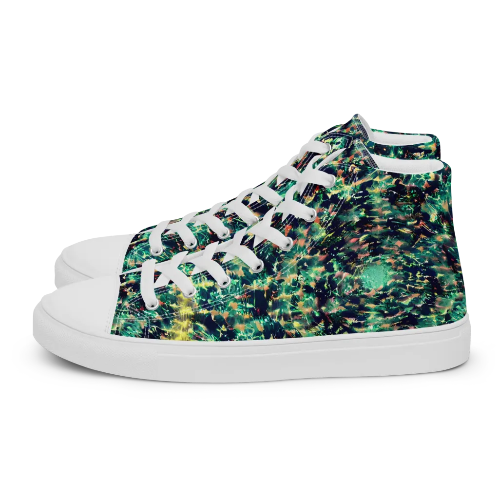 Neon Canopy on Women's High Top Canvas Shoes — Left