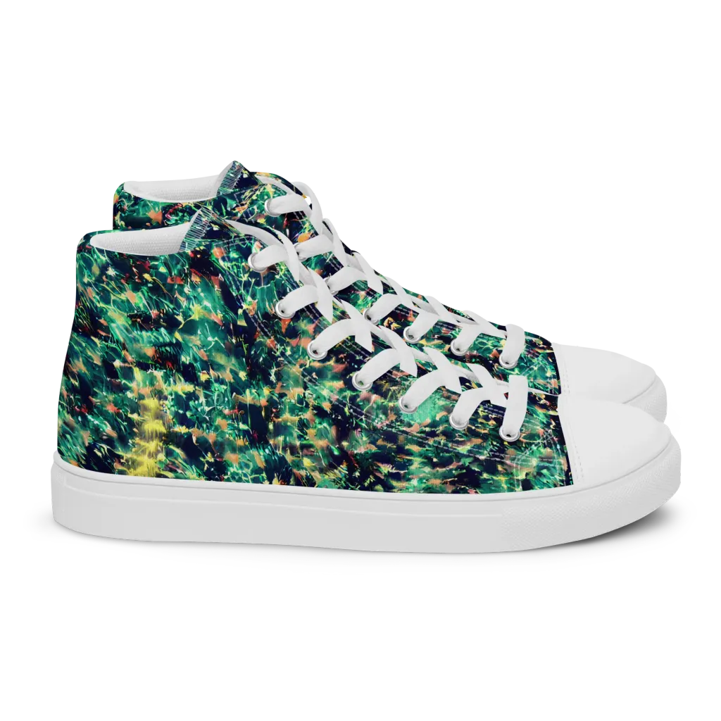 Neon Canopy on Women's High Top Canvas Shoes — Right