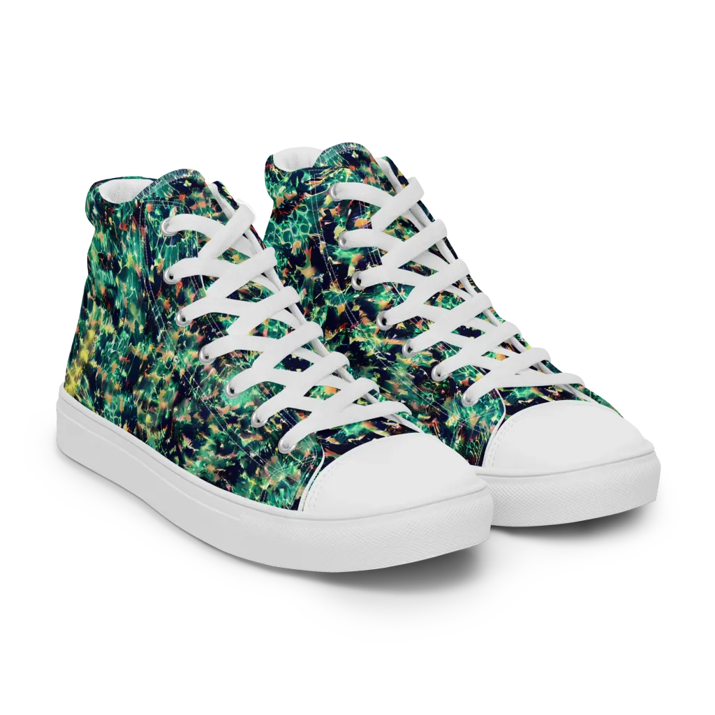 Neon Canopy on Women's High Top Canvas Shoes — Right Front