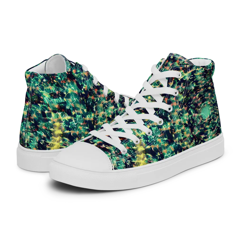Neon Canopy on Women's High Top Canvas Shoes — Left