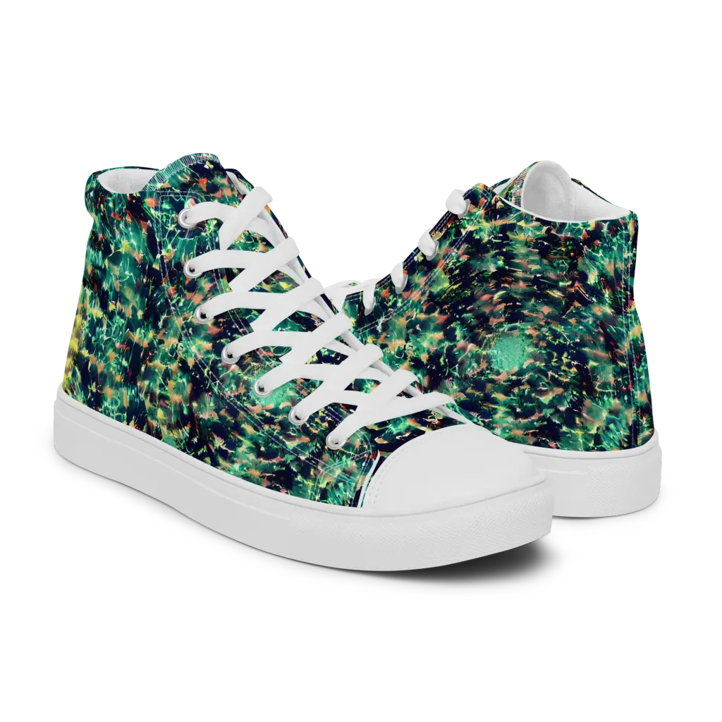 Neon Canopy on Women's High Top Canvas Shoes — Right