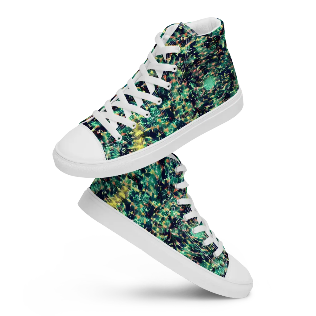 Neon Canopy on Women's High Top Canvas Shoes — Front