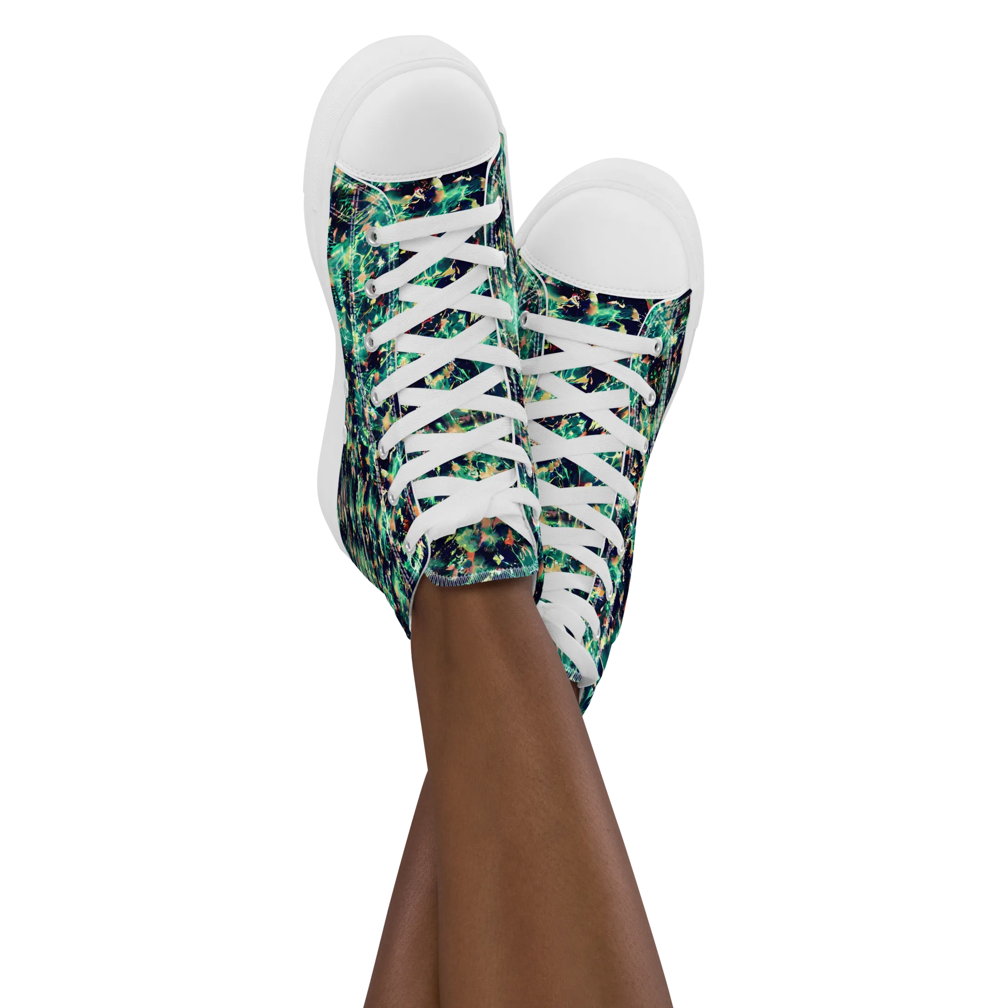 Neon Canopy on Women's High Top Canvas Shoes — Front
