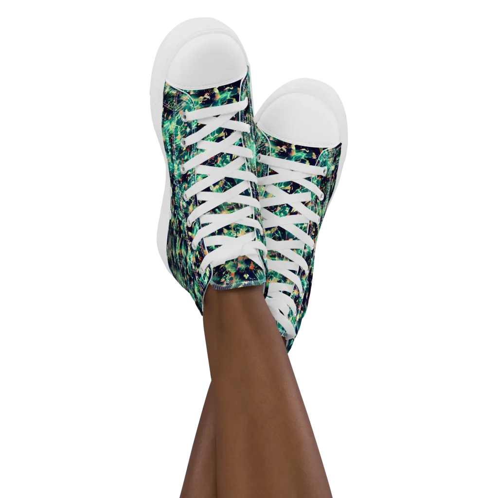 Neon Canopy on Women's High Top Canvas Shoes — Front