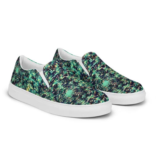 Neon Canopy on a Men's Slip-On Canvas Shoes
