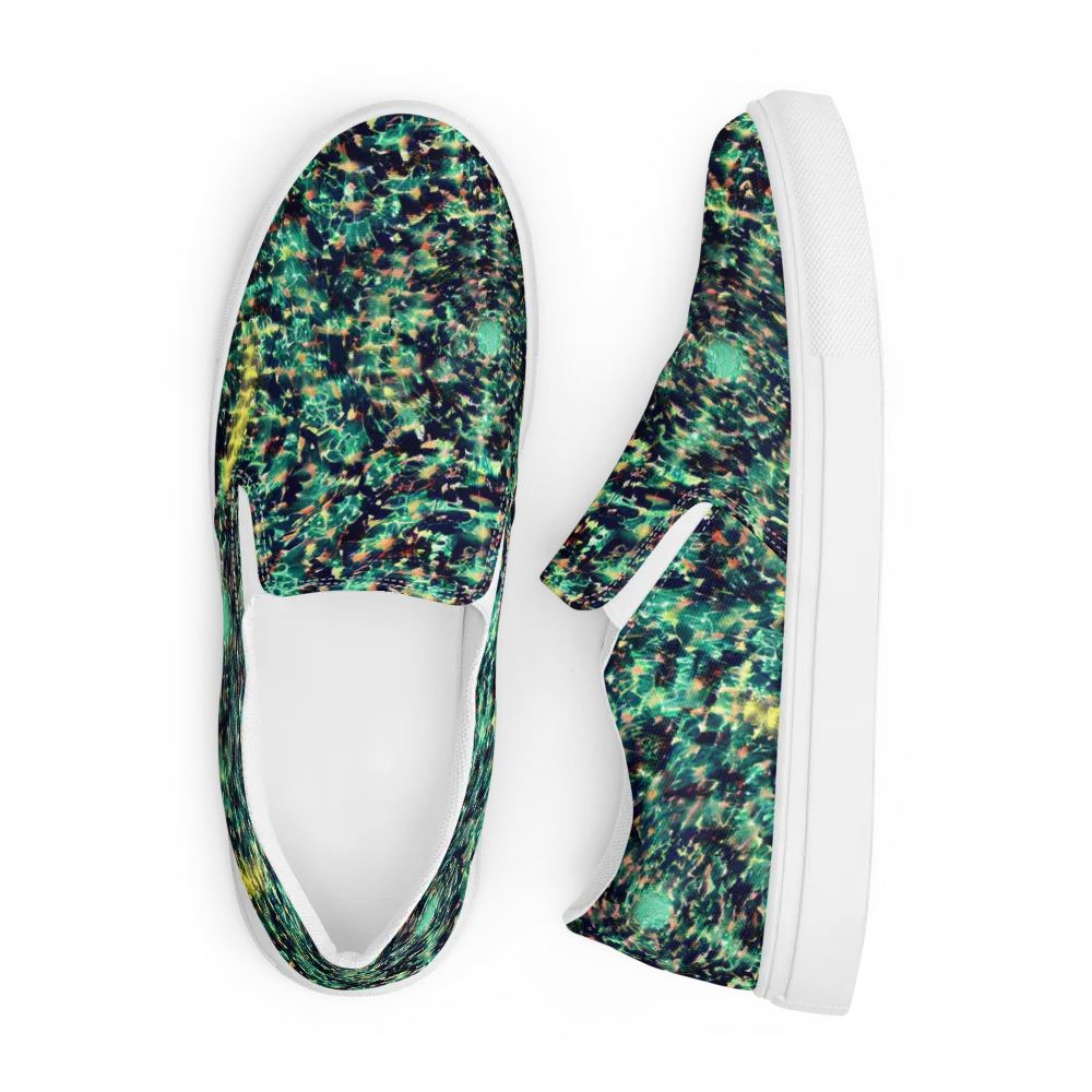 Neon Canopy on Men's Slip-On Canvas Shoes — Front