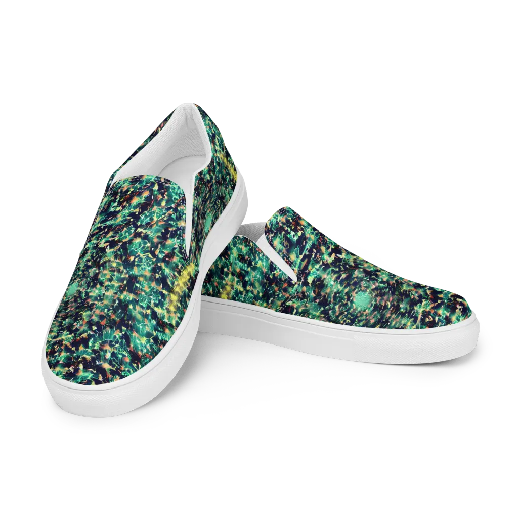 Neon Canopy on Women's Slip-On Canvas Shoes — Left Front