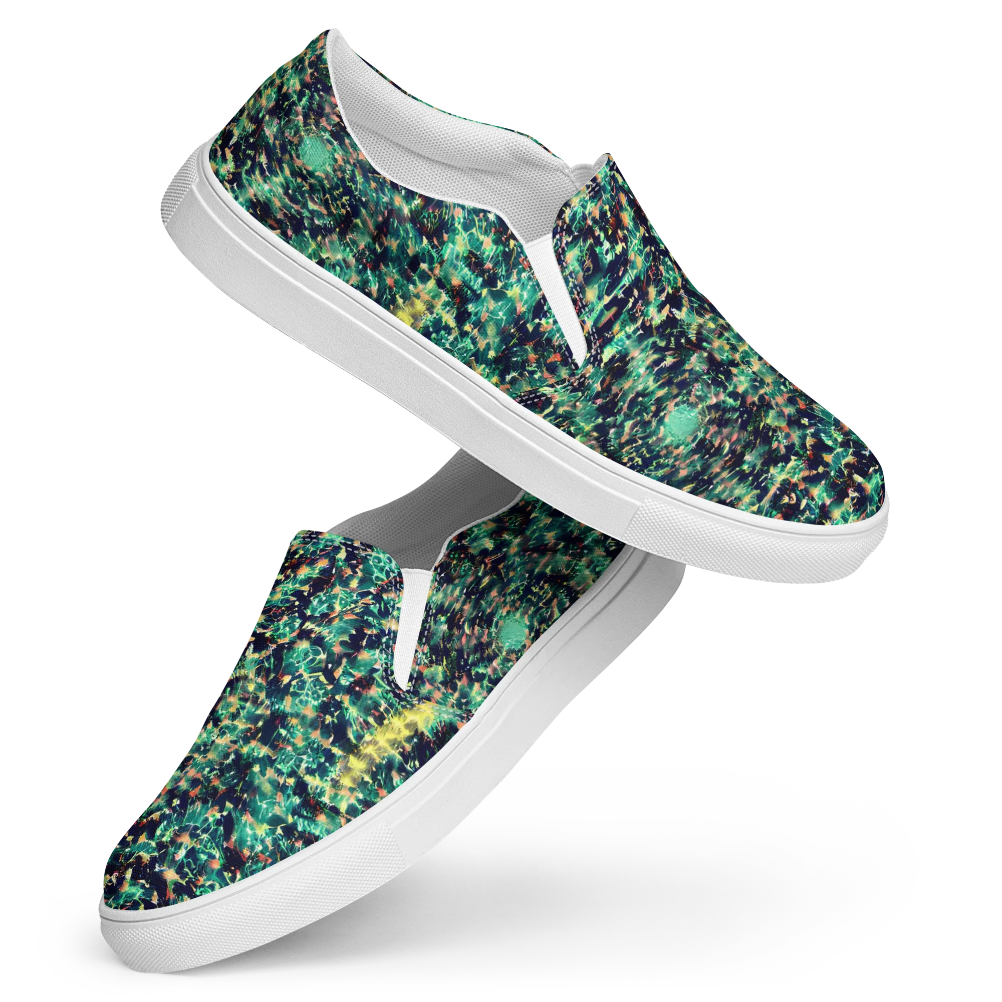 Neon Canopy on Women's Slip-On Canvas Shoes — Front