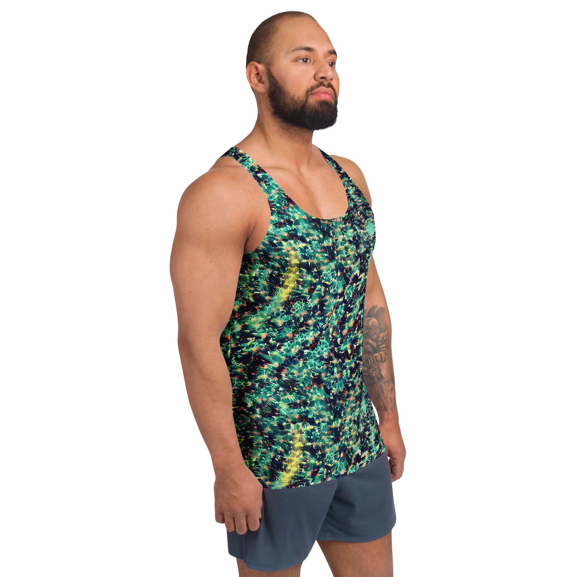 Neon Canopy on Men's Tank Top — Right Front