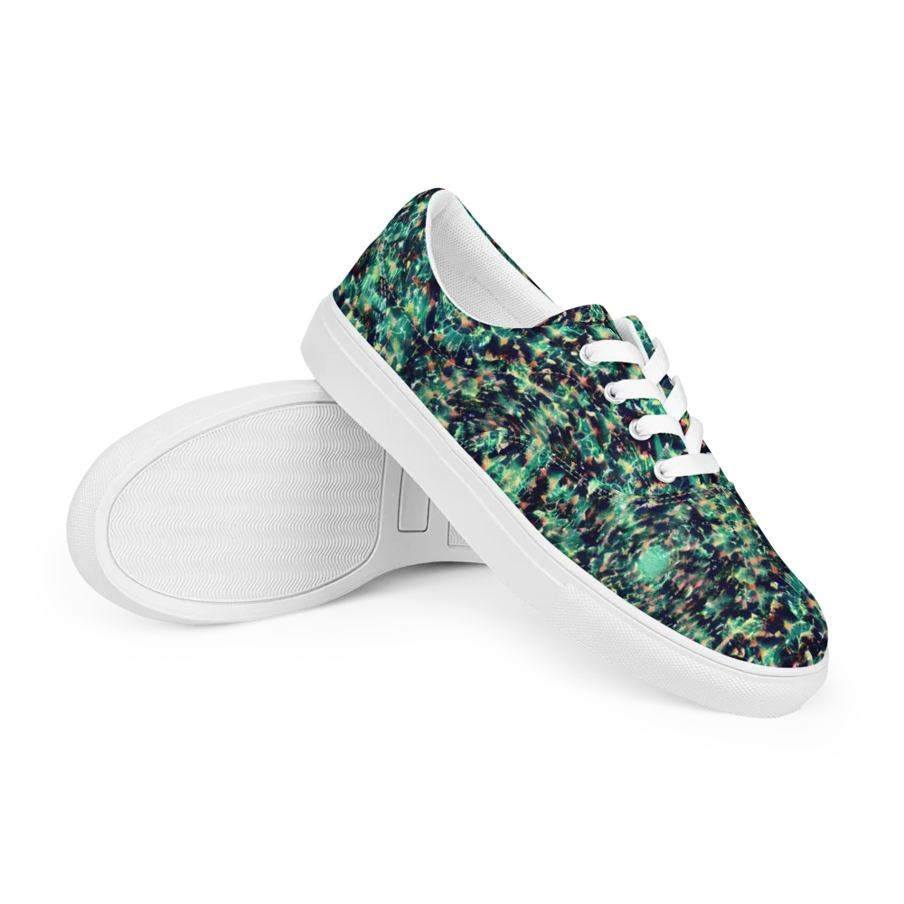 Neon Canopy on Men's Lace-Up Canvas Shoes — Right Front