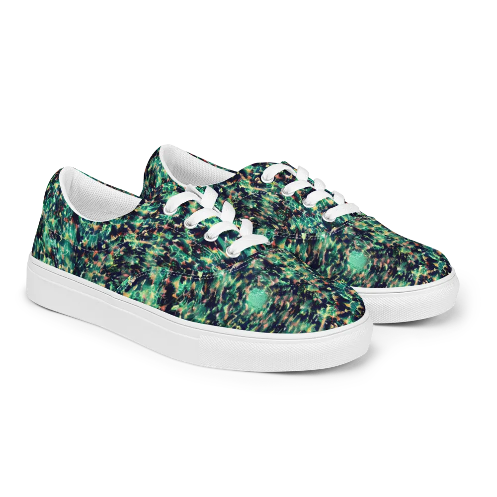 Neon Canopy on Men's Lace-Up Canvas Shoes — Right Front