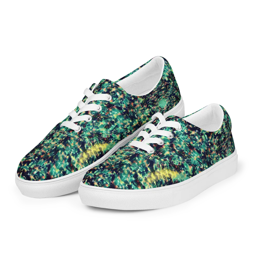 Neon Canopy on Men's Lace-Up Canvas Shoes — Left Front