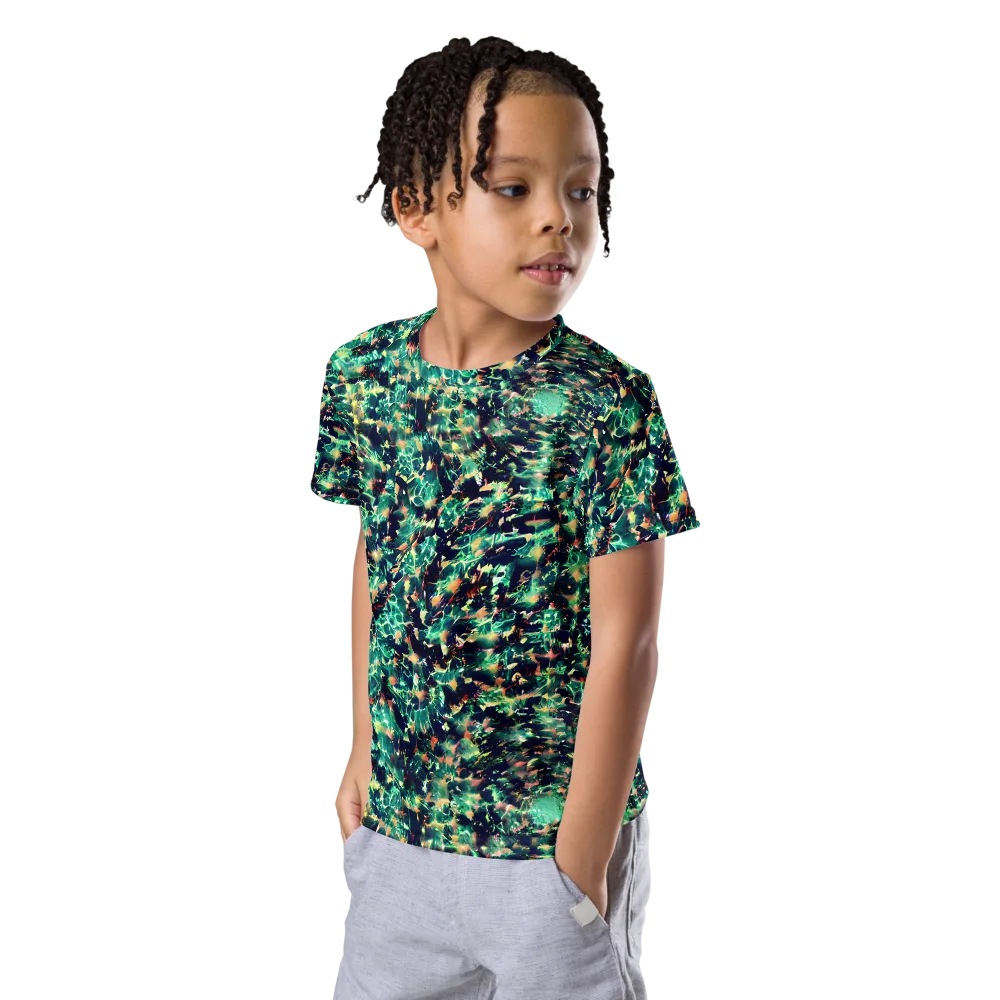 Neon Canopy on Kids Crew Neck T-Shirt — Left Front