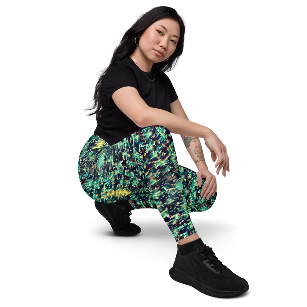Neon Canopy on Leggings with Pockets — Right Front