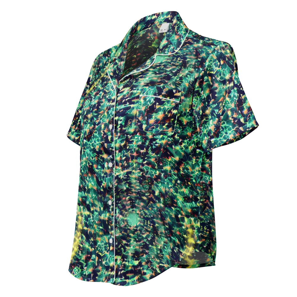 Neon Canopy on Women's Short Sleeve Pajama Top — Left Front