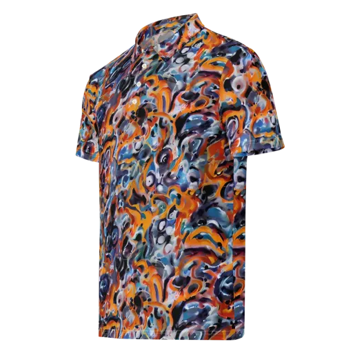 Molten Arcade on a Men's Slim Fit Polo Shirt