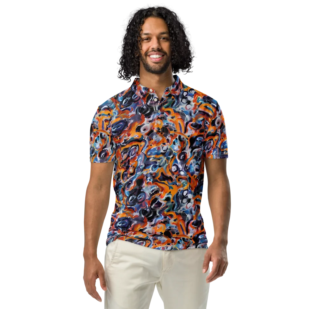Molten Arcade on Men's Slim Fit Polo Shirt — Front