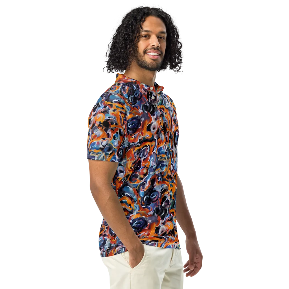 Molten Arcade on Men's Slim Fit Polo Shirt — Right Front