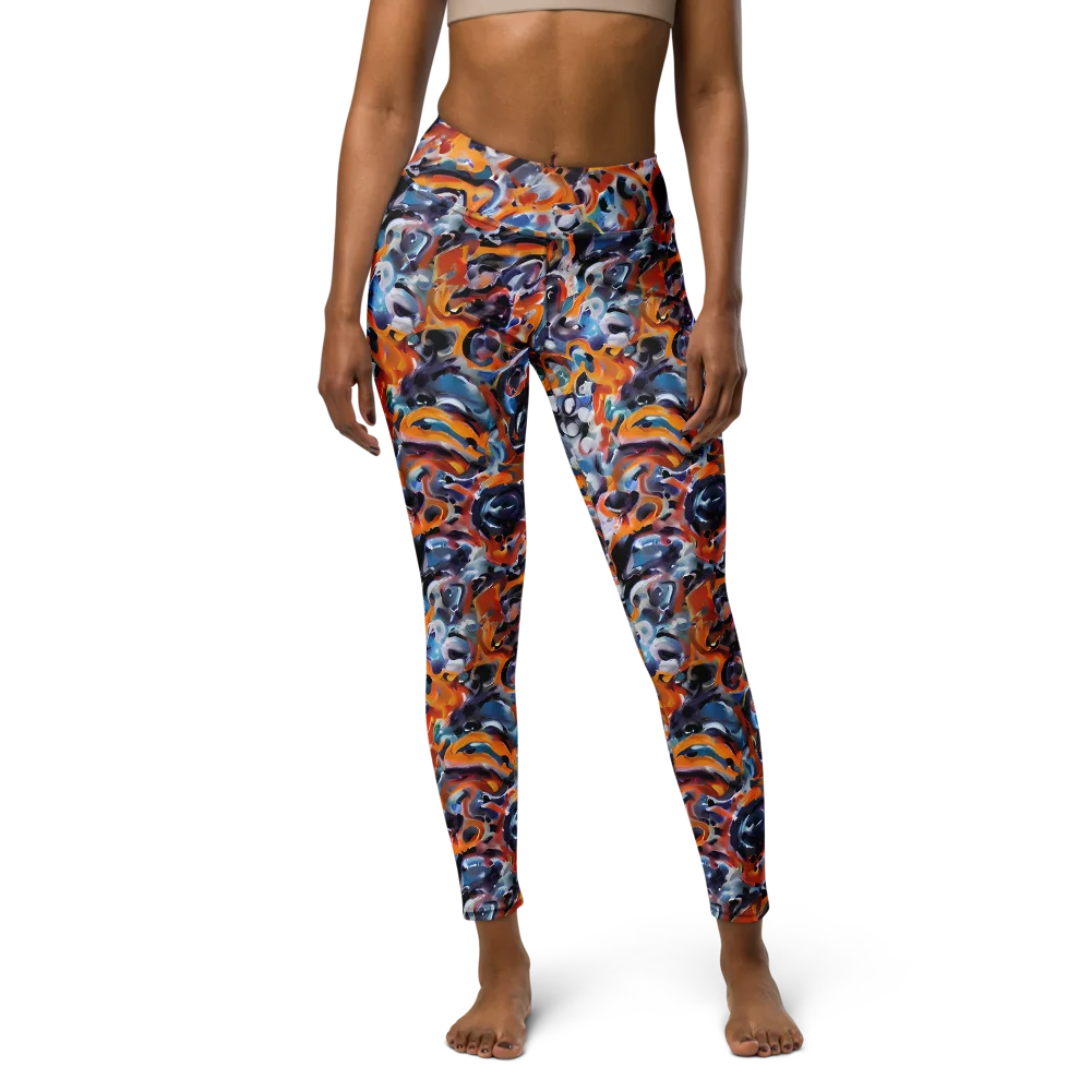 Molten Arcade on Yoga Leggings — Front