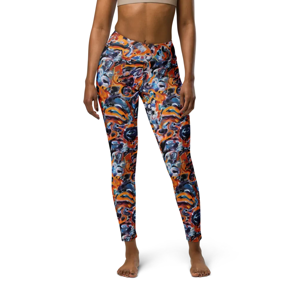 Molten Arcade on Yoga Leggings — Front