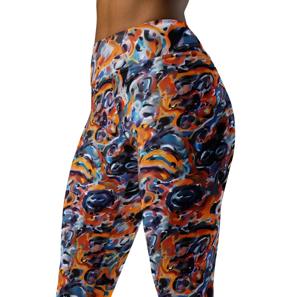 Molten Arcade on Yoga Leggings — Left Front