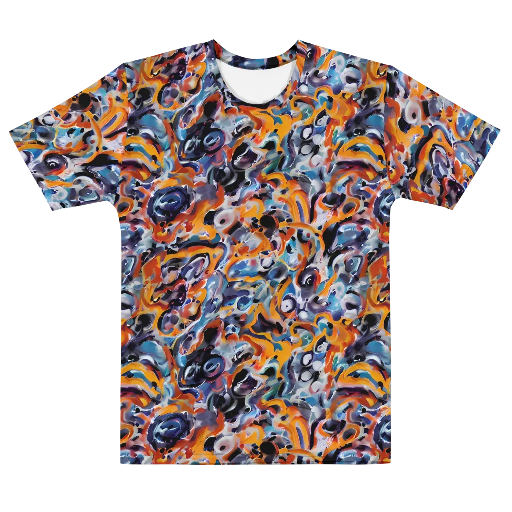 Molten Arcade on Men's Cotton Crew Neck T-Shirt — Front