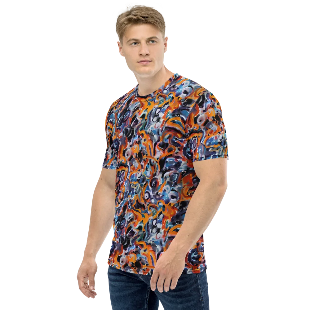 Molten Arcade on Men's Crew Neck T-Shirt — Left