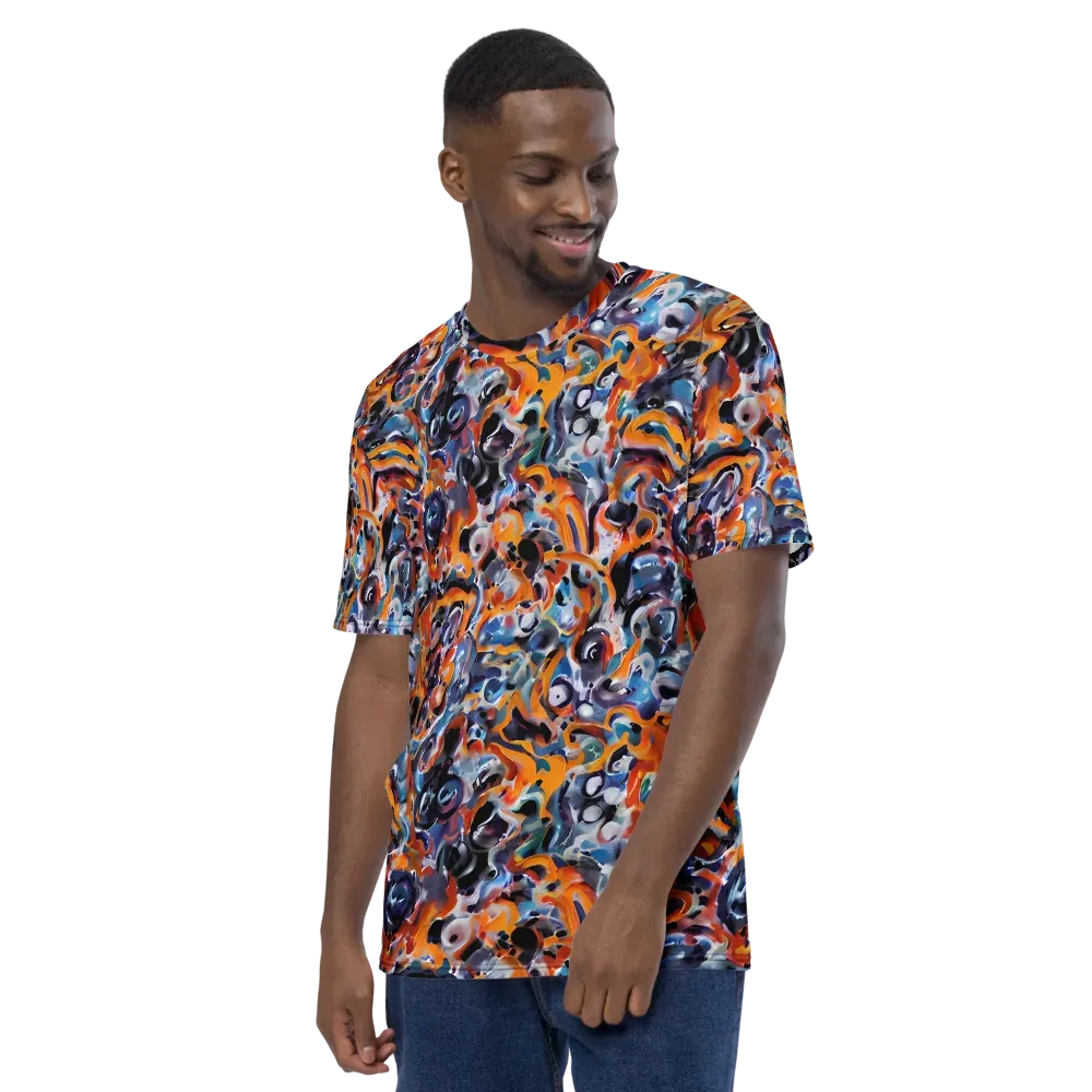 Molten Arcade on Men's Crew Neck T-Shirt — Left