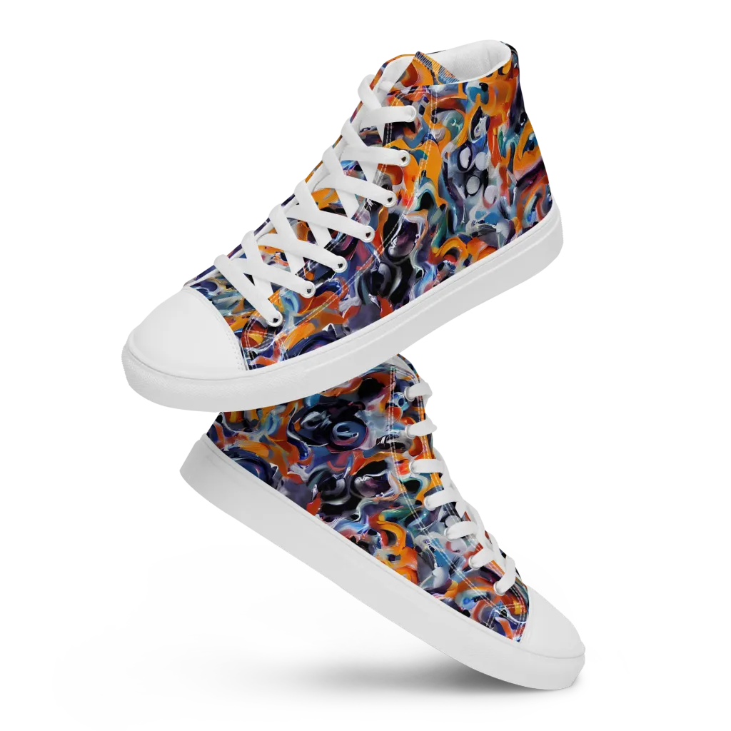 Molten Arcade on Men's High Top Canvas Shoes — Front
