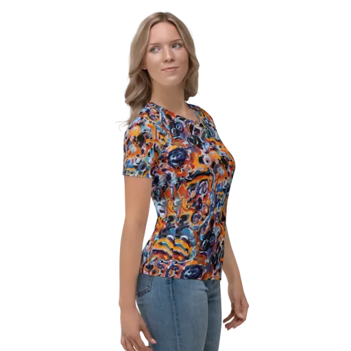 Molten Arcade on a Women's Crew Neck T-Shirt
