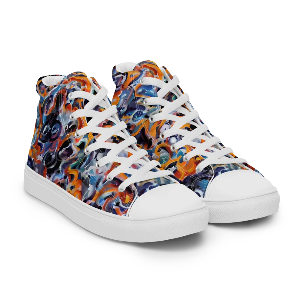 Molten Arcade on Women's High Top Canvas Shoes — Right Front