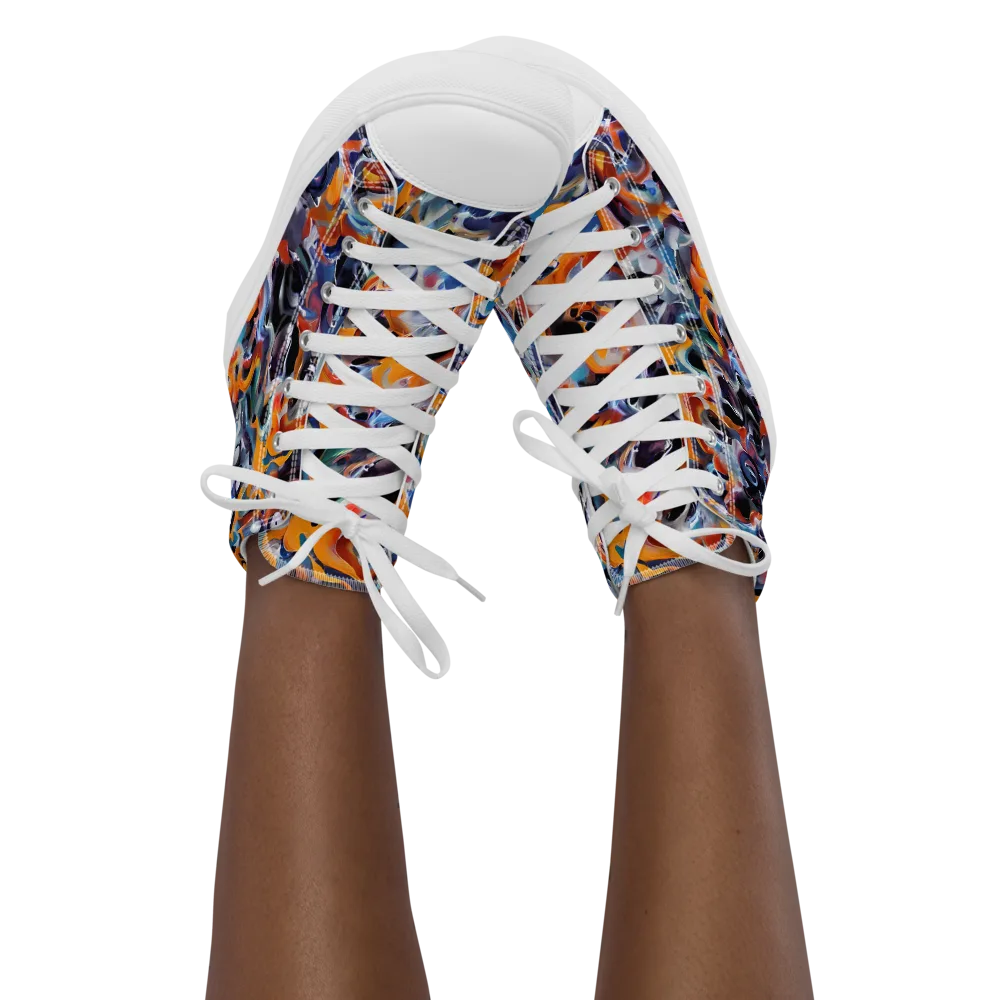 Molten Arcade on Women's High Top Canvas Shoes — Front