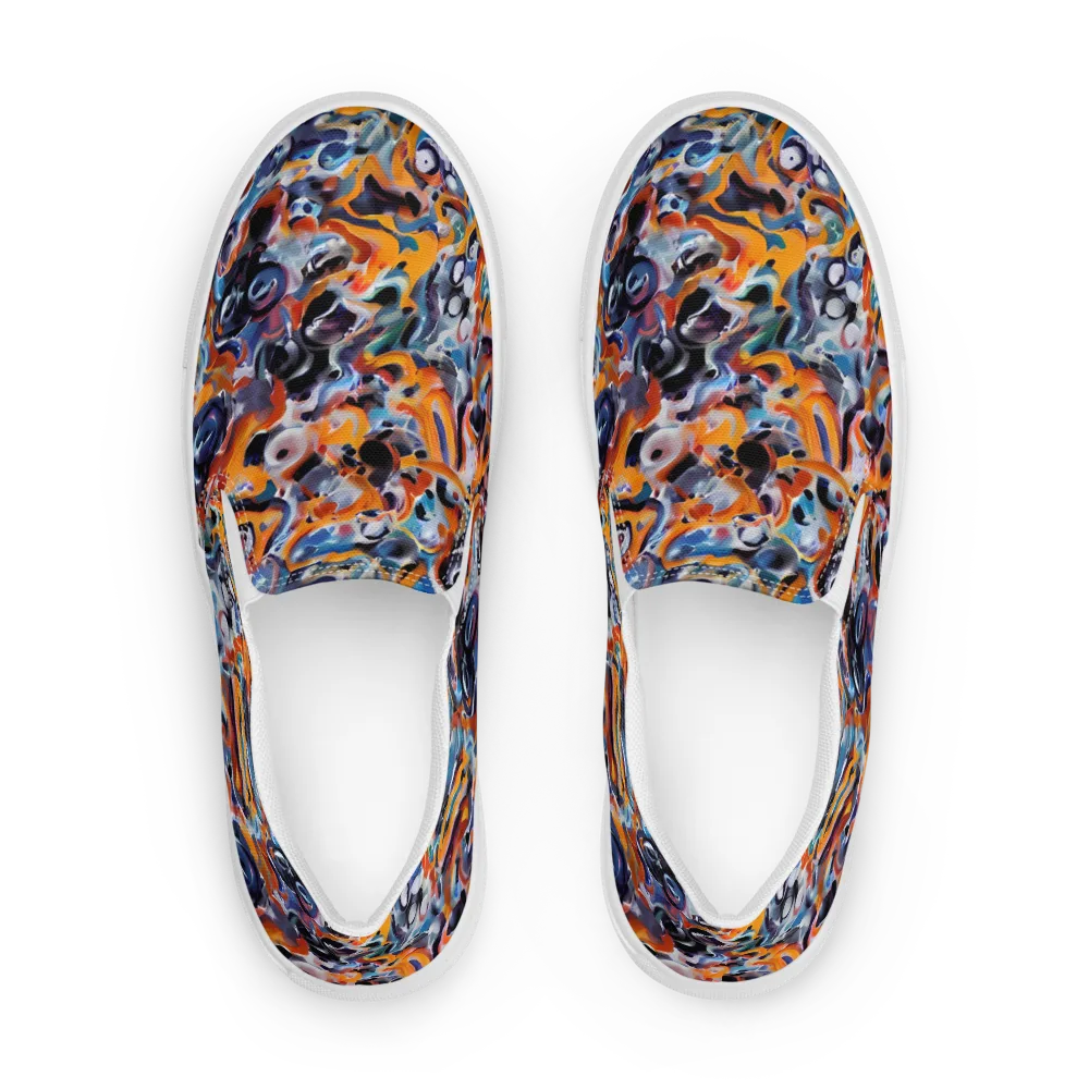 Molten Arcade on Men's Slip-On Canvas Shoes — Front