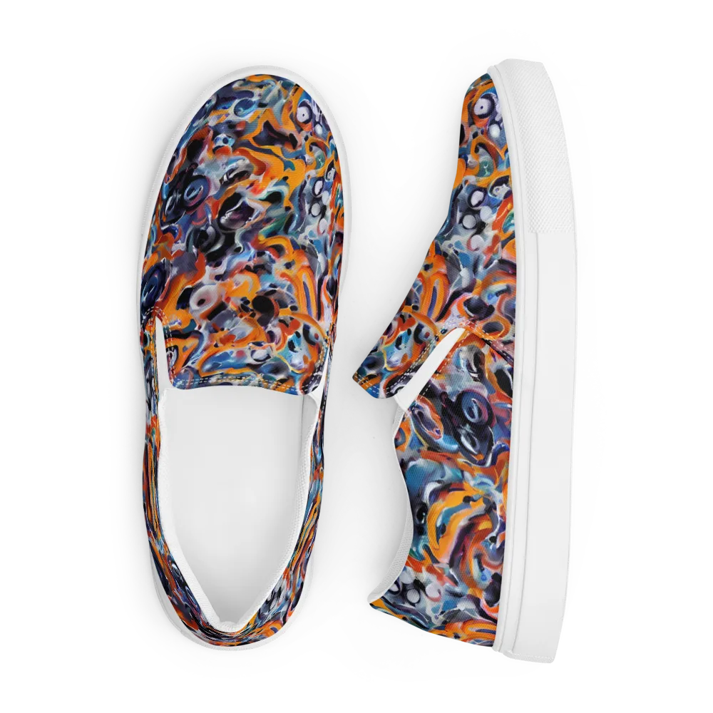 Molten Arcade on Men's Slip-On Canvas Shoes — Front