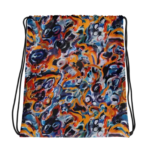 Molten Arcade on a Drawstring Bag