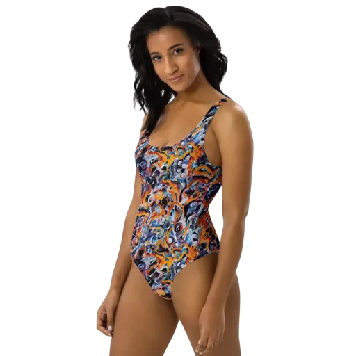 Molten Arcade on a One-Piece Swimsuit