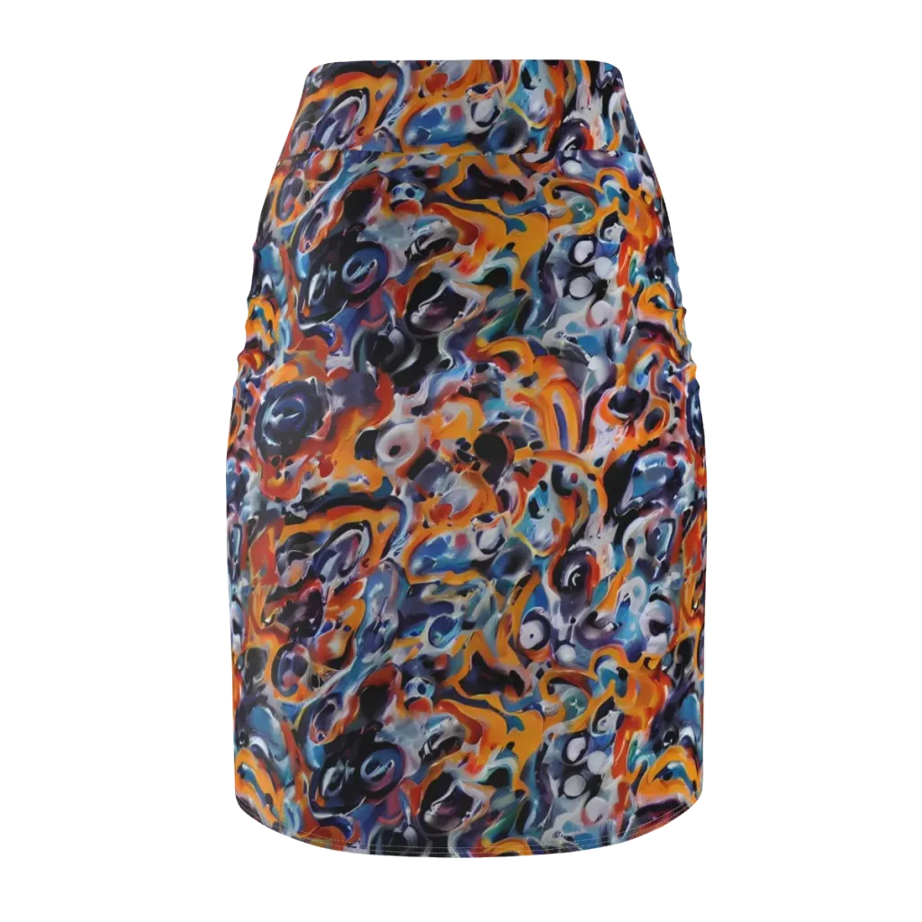 Molten Arcade on Pencil Skirt — Back