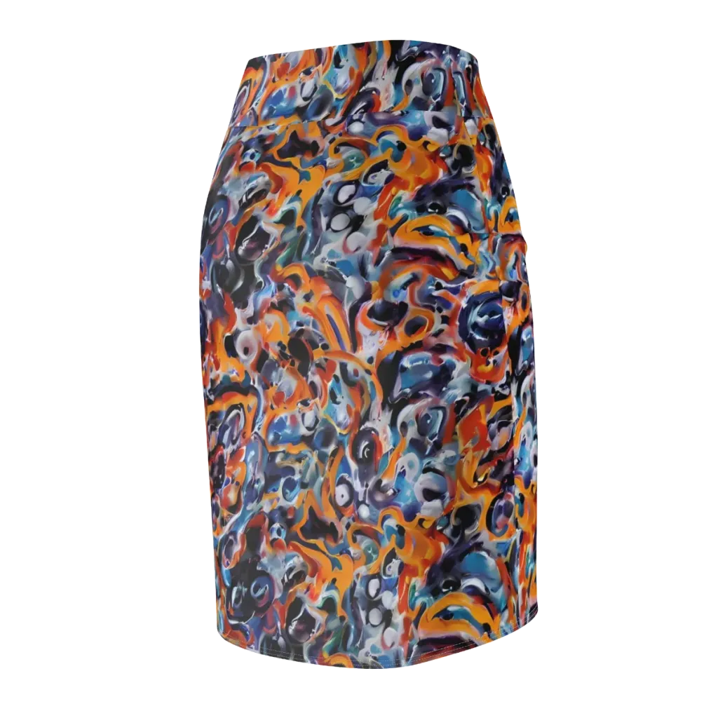 Molten Arcade on Pencil Skirt — Back Side