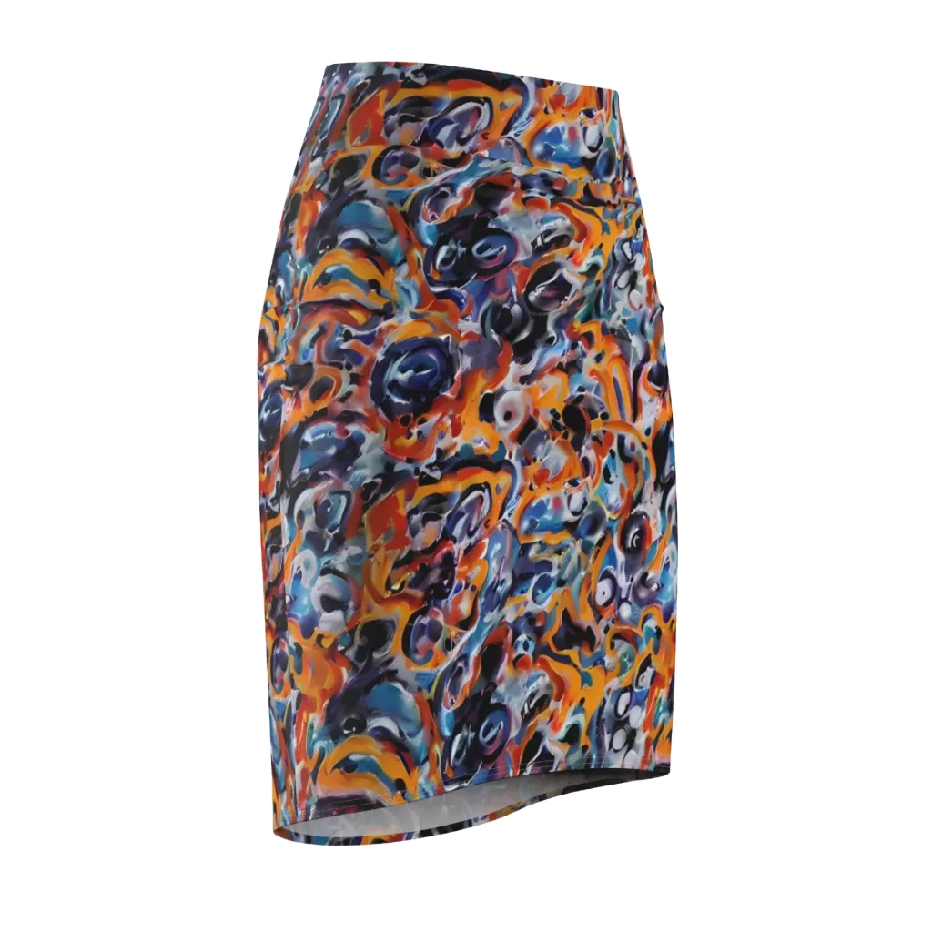 Molten Arcade on Pencil Skirt — Front Side
